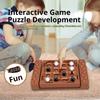 1 Set Montessori Schienen-Schachspiele Touch Flip Schwarz Weiß Schach Eltern-Kind Interaktives Intelligentes Tisch-Brettspiel