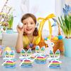 10/20pcs Cute Rainbow Rabbit Ears Paper Cookie Candy Box Happy Easter Day Party Gift Bunny gift Packing Boxes Decoration 2025