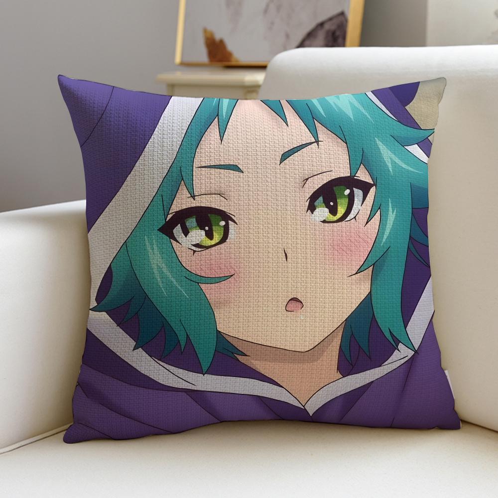 Yuuna and the Haunted Hot Springs Cushion Cover Breathable and skinfriendly linen pillowcase removable and washable cushion