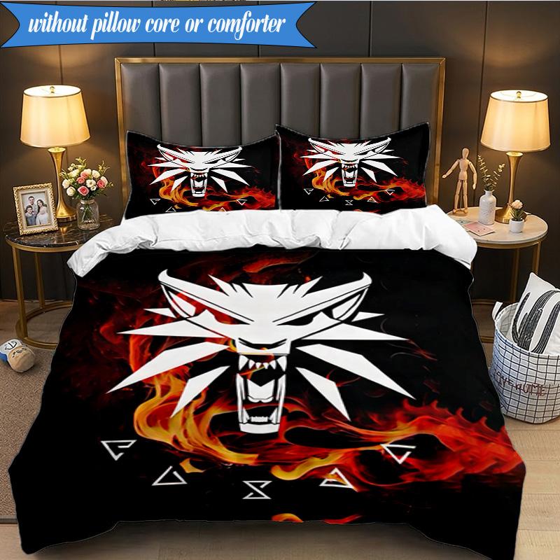 wizard dragon 3pcs K-pop music group Bedding set,Ideal for Bedroom, Dormitory,Including Duvet Cover And 2pcs Pillowcases,Fan gifts