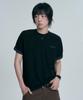 MOO Check Roll-Up Short Sleeve T-Shirt - Black