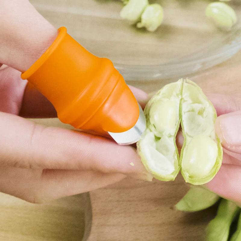 6PCS Finger Guard Multi-Cutter for Garden & Kitchen, Pruning, Harvesting, Vegetable Slicing, Ergonomic Stainless Steel Tool