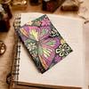 Handmade Butterfly Leather Journal – Vintage Floral Diary with Lock