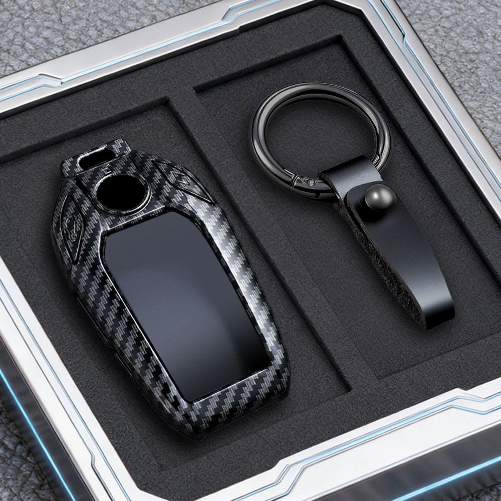 Carbon ABS Car Remote Key Case Cover Shell Fob for BMW X1 X3 X5 X6 X7 1 3 5 6 7 Series G20 G30 G11 F15 F16 G01 G02 F48 Keyless