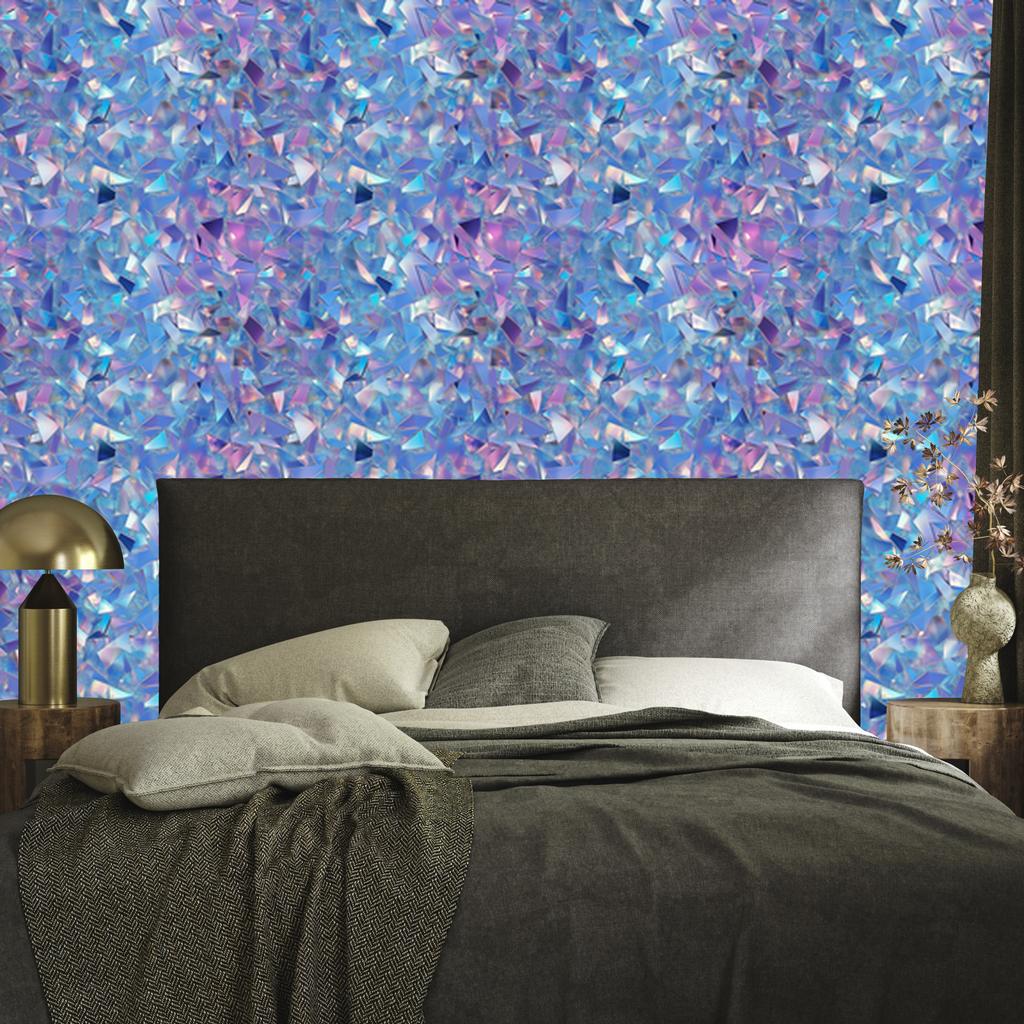 Iridescent Glitter Wallpaper In Blue and Purple for the Living Room and Bedroom 50x1000