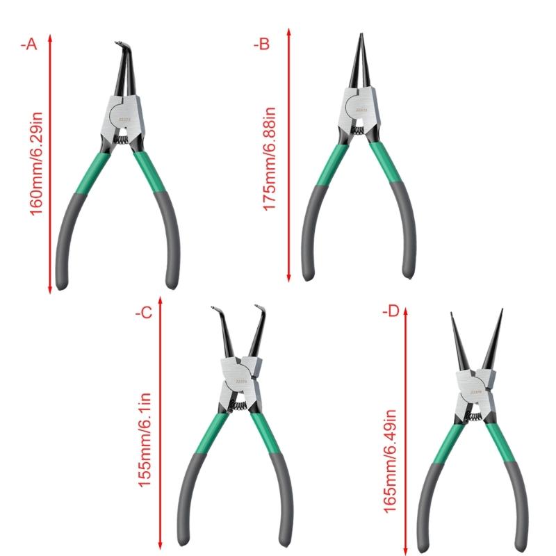 7inch Circlip Pliers Needle Nose Pliers Retaining Rings Pliers For Inner Outer Retaining Rings Industrial Maintenance
