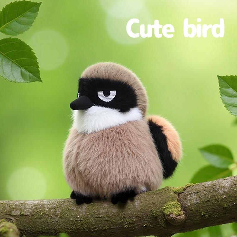 11cm Cartoon Lustige Vogelserie Plüschtiere Weich Niedlich Dschungel Braunrückiger Würger Kuscheltiere Perfekte Geburtstagsgeschenke für Kinder