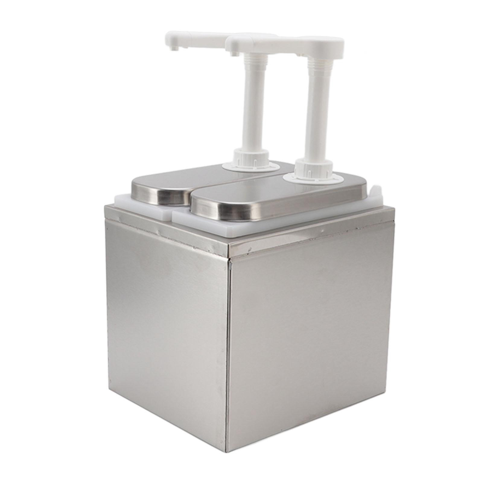 Kaisai Sauce Dispenser Plastic And Stainless Steel Condiment Pump Station Sauce Dispenser For Kitchen Home