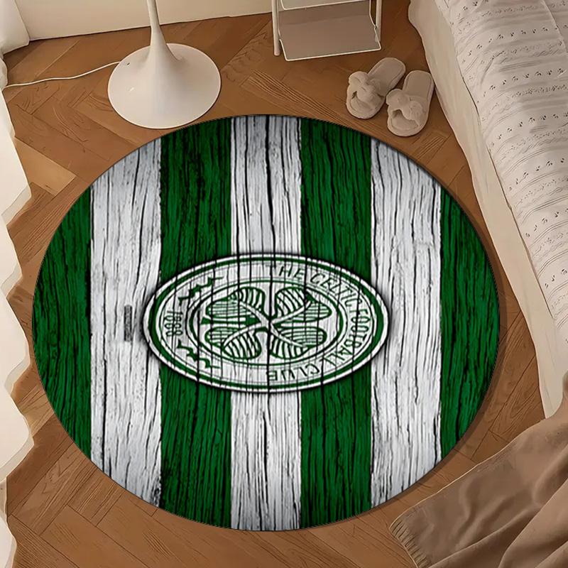 1PC rug Cel-tic Football Club Crest Round mat Home Decor, Chair rug For livingroom,Bedroom, doormat home decor Birthday Gift Christmas Gifts