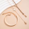 3Pcs/Set Hip Hop Retro Sparking Rhinestone Chain Bracelet for Women Minimalist Geometry Flower Bangles Trend Girls Jewelry Gifts