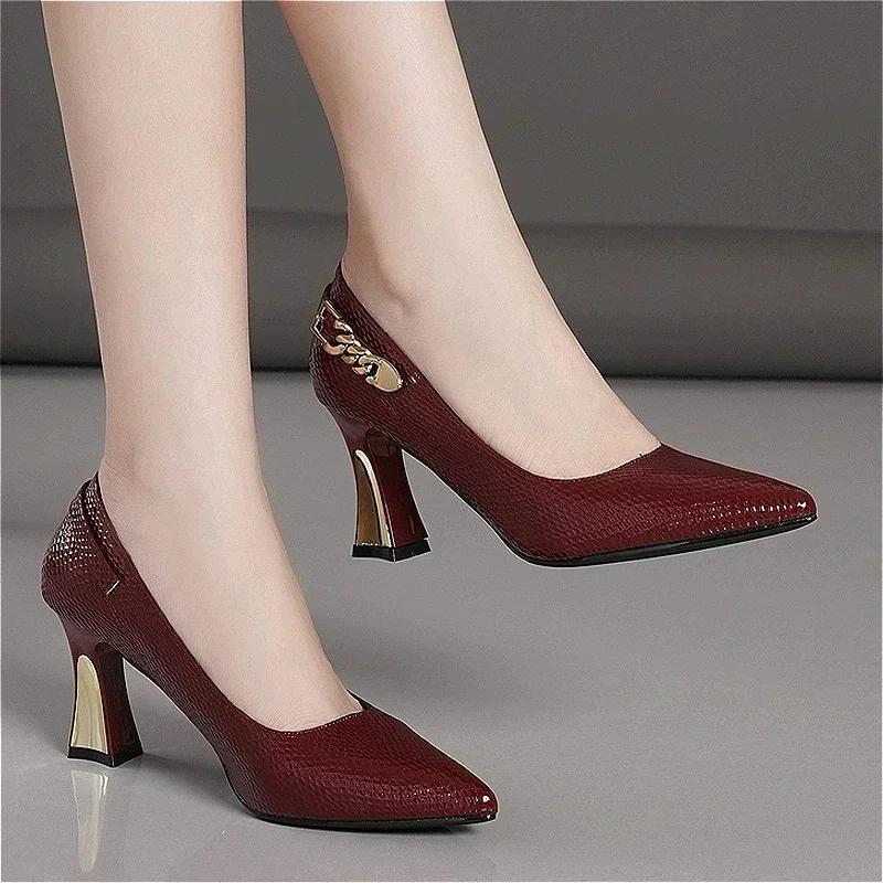 Fashion Fashion Women High Heels Shoes Sexy Pointed Toe Elegant Sandals Woman 2025 New Spring Designer Party Trend Pumps