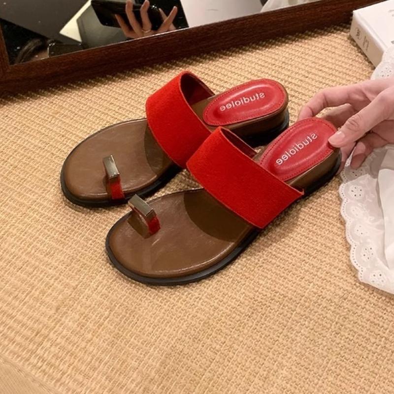 Fashion Wedge-shaped Slippers for Women 2025 New Fashion Clip Toe Platform Slide Women's Shoes Sandals Women's Luxury Flat Slippers