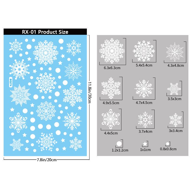 

2025 Christmas Decorative Glass Window Stickers Santa Claus Snowman Elk Scene Layout Electrostatic Wall Sticker Xmas Ornaments