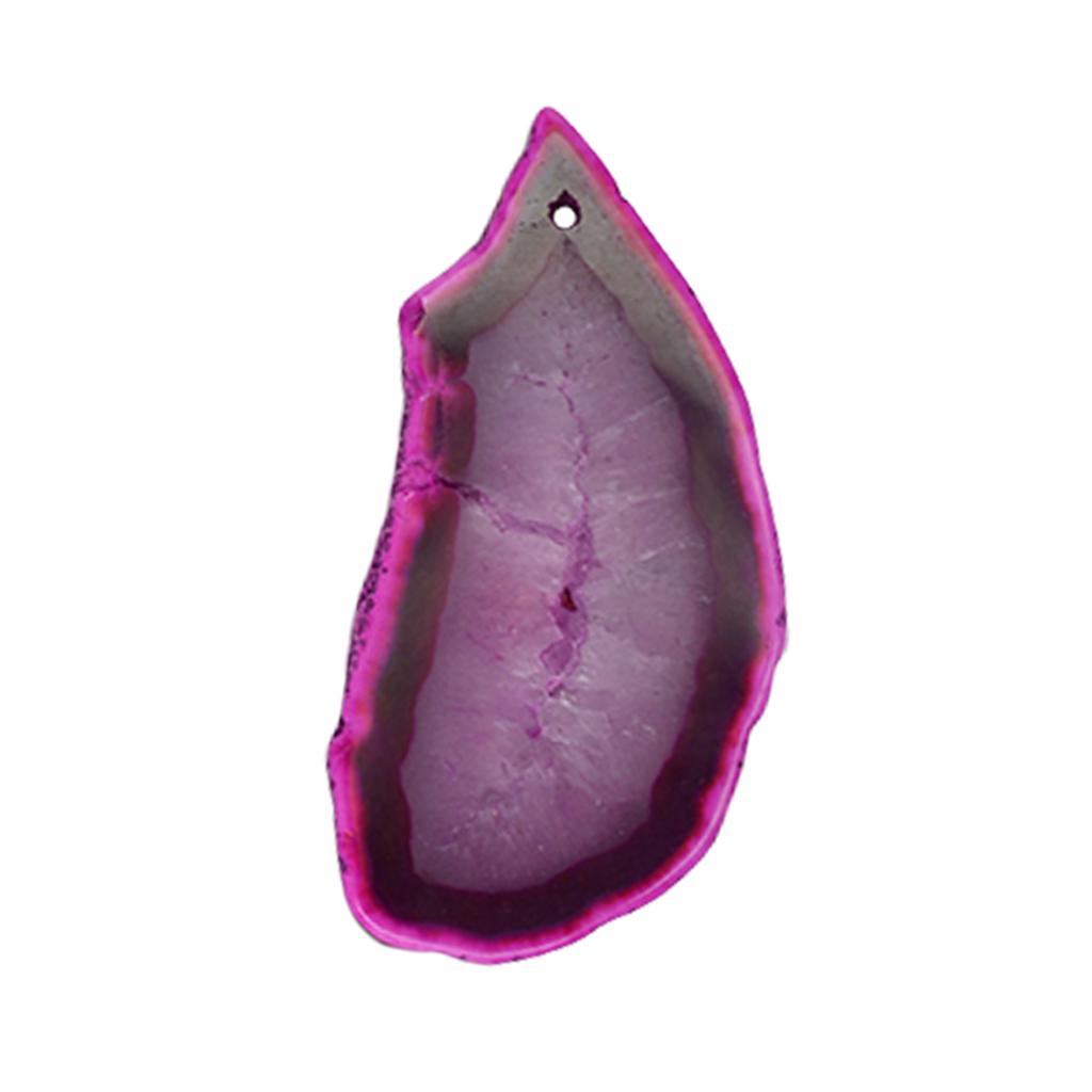6 Piece Irregular Shape Agate Quartz Slice Pendant Charms For Jewelry Making