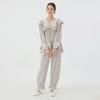 Lunaluz Women S Cotton V Neck Long SleeVe Two Piece pajamaS Grace
