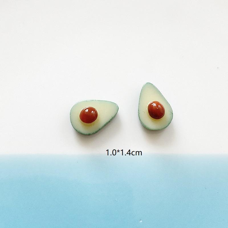 Avocado Cartoon Mini Diy Earrings Adornments Resinhandcrafted Creamy Cover Jelly