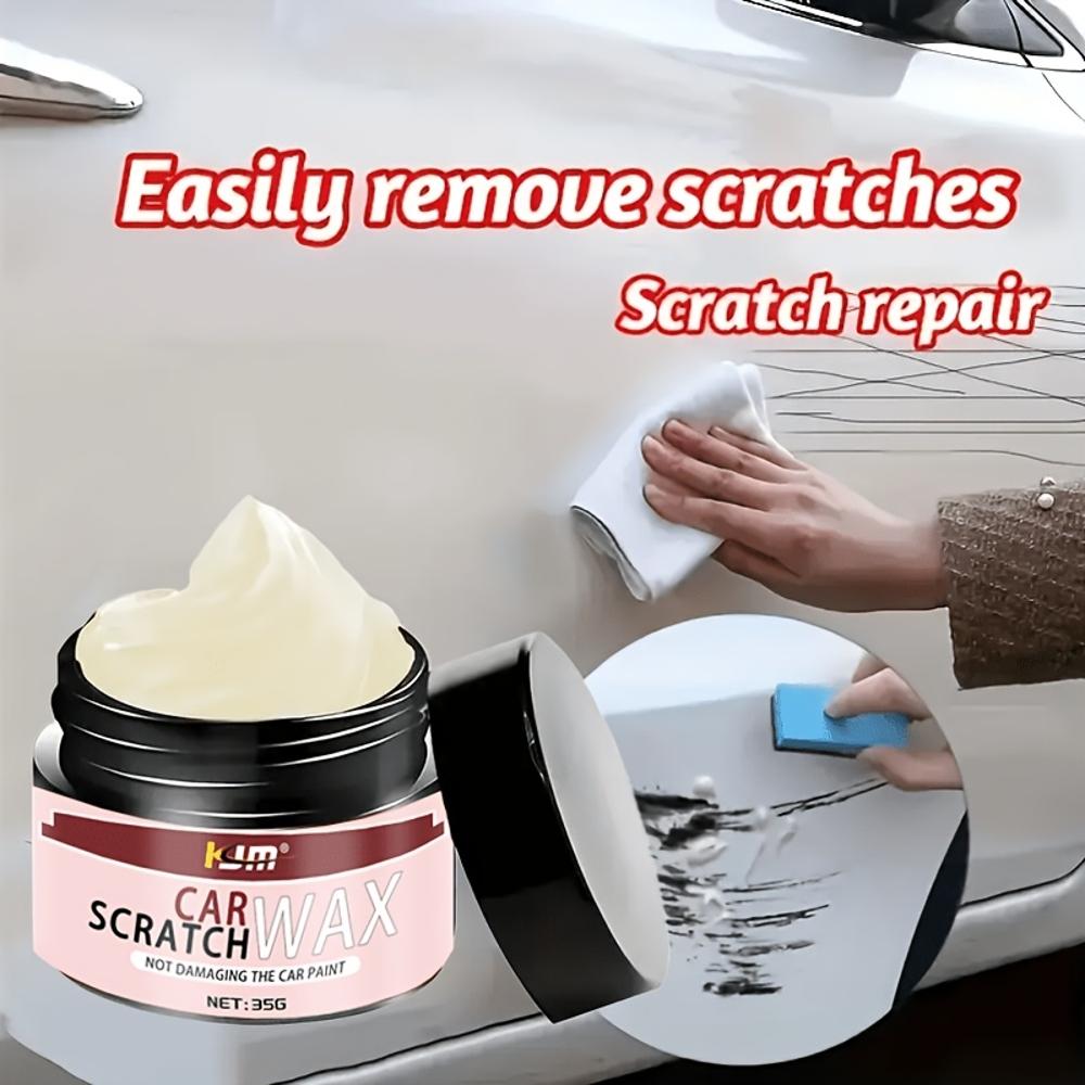 Car Scratch Repair Wax - Durable Ceramic Coating Technology, Removes Paint Scratches and Restores Shine, Compatible with Various
