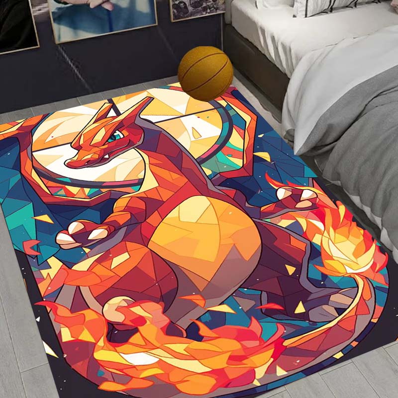 Charizard Charmander Pokemon Living Room Non-Slip Area Rug Soft Carpet for Bedroom Kids Playroom Sofa,Home Decor Doormat Gift-22