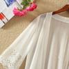 Cardigan Lace Shirt Women's Medium Length Summer Loose Air Conditioned Shirt Wrapped with Sunscreen Clothing Shawl Thin Coat Women