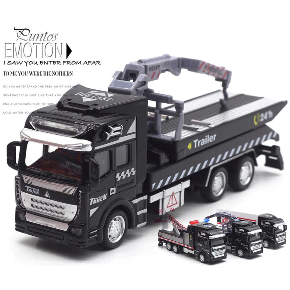 Puntos Kids Toy Realistic Alloy Police Rescue Transport Vehicle Pull back Car Eucation