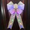 Red Led Charming Butterfly Bow Decoration For Christmas Tree And Door Festivities