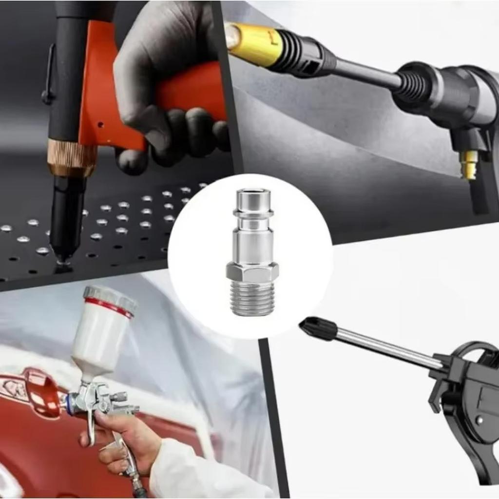 Pneumatic Tool Air Hose Connector European Standard Coupler Male Thread American Style External Thread Plug Pneumatic Fitting