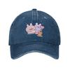Asamimichaan Cute Asamimi Washed Denim Cap Casual Baseball Caps Adjustable Hat Summer Unisex Baseball Hats