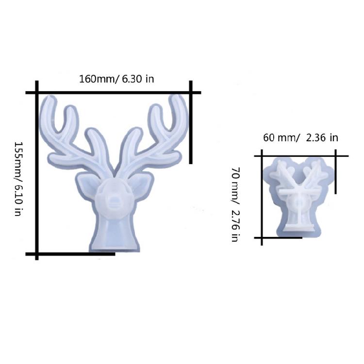 Christmas Elk Silicone Molds Ornament Candle Molds Deer Resins Molds Decorations