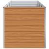 Raised Garden Bed Light Brown 240 X 80 X 77 Cm Galvanized Steel