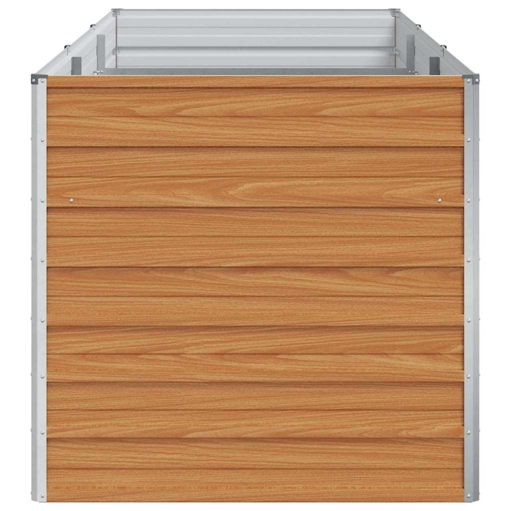 Raised Garden Bed Light Brown 240 X 80 X 77 Cm Galvanized Steel
