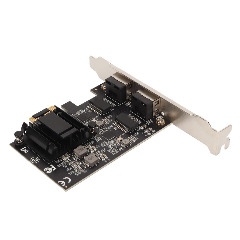PCIe Network Card Dual Port RTL8125BG Chip 2500 1000 100Mbps 2.5GBase T PCIe Internet Adapter for