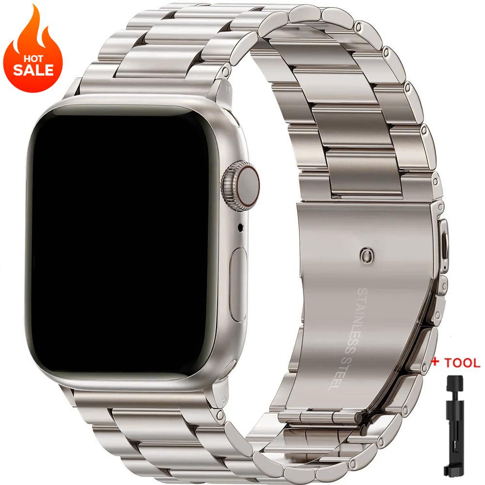 Stainless Steel Strap for Apple Watch Ultra 3/2 Band 46mm 49mm 40mm 44mm 42mm 41mm 45mm Bracelet IWatch Series 11 10 9 8 7 SE 6