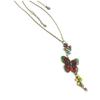 Les Trésors De Lily [A0491] - Collier sautoir baroque 'Papillon' multicolore - 70 cm- 9x3 cm