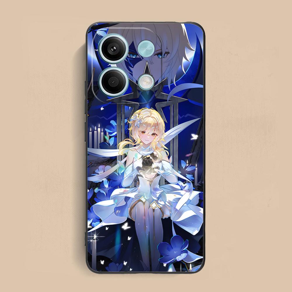 Game GI Lumine Matte TPU Mobile Phone Case for Xiaomi Redmi Note 14 13 12 11 S Pro Plus 4G 5G Colorful Printing Cover