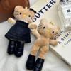 Hello Kitty Black Leather Long-Legged Plush Pendant Toy