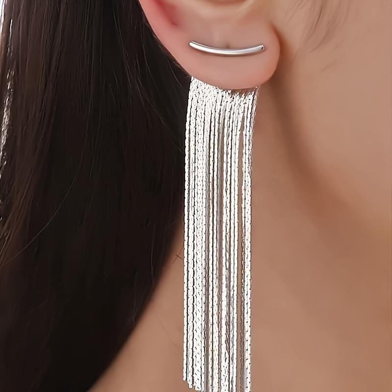 1 Pair of Women S Fashion Dangling Earrings Vintage Tassel Earrings Fashionable Personality Women S Dangling Earrings, Suitable for Daily Wear And Par