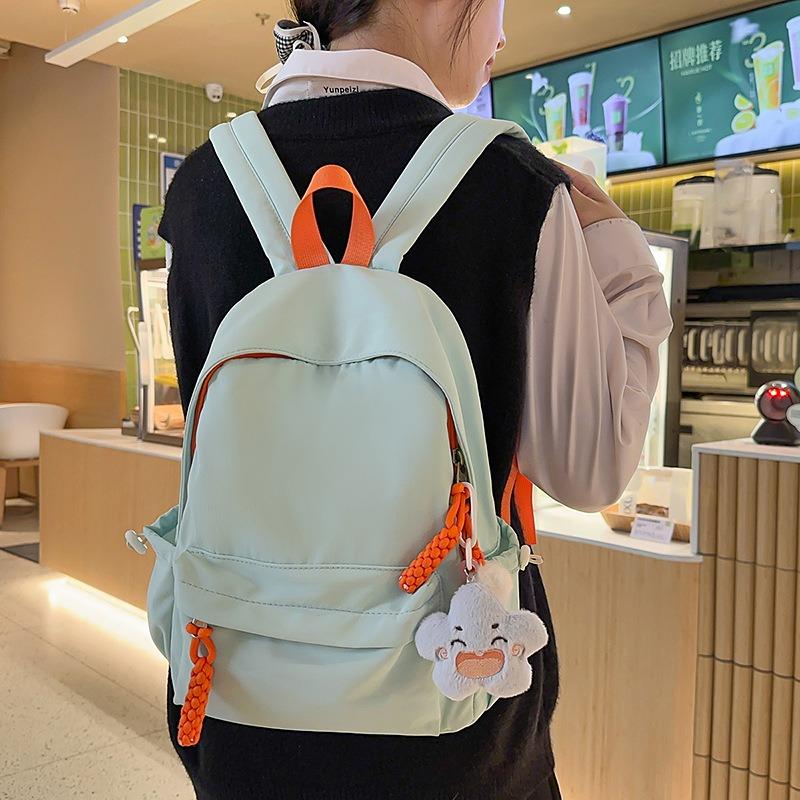 New High-value Dopamine Macaron Color Casual and Simple Lightweight Backpack for Junior High School Students