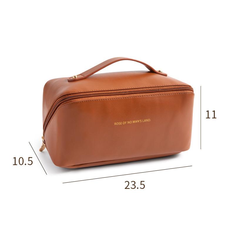 PU Leather Cloud Makeup Bag: Large Capacity Portable Travel Cosmetic Case