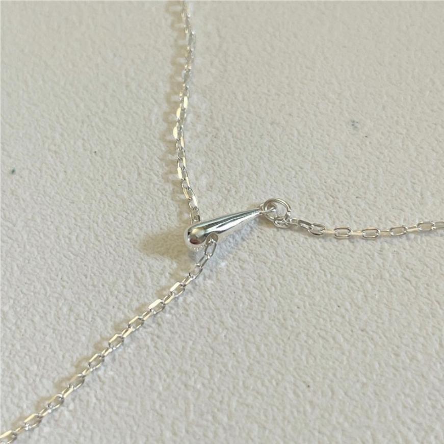 Cupronickel Plated Silver Water Drop Necklace for Women - Luxury Design, High-End Feel 2026 Choker