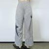 Women's High Waisted Loose Casual Star Printed Spliced Wide Leg Pants