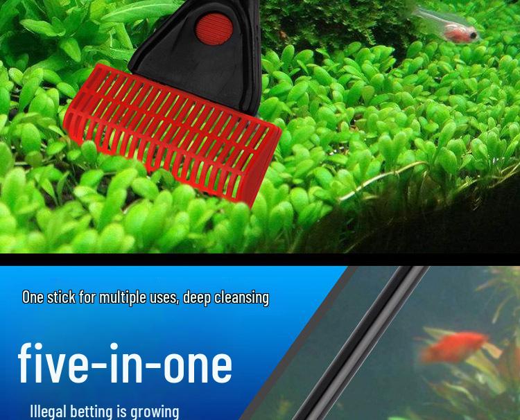 Multi-Function Long Handle Fish Tank Cleaning Brush