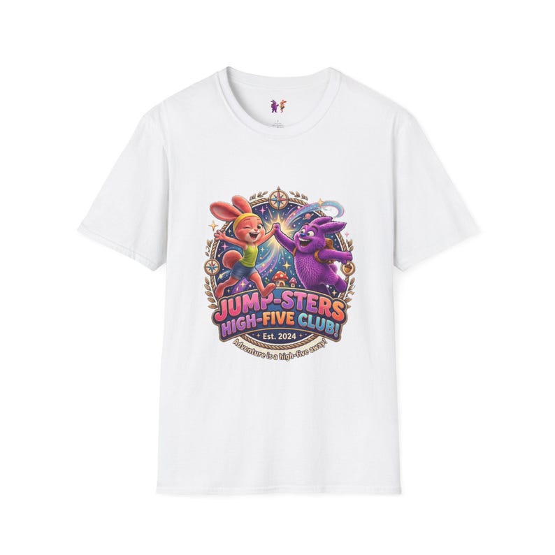 Jump-Ster High-Five Club T-Shirt | Bunny Characters, Kids Cotton Tee