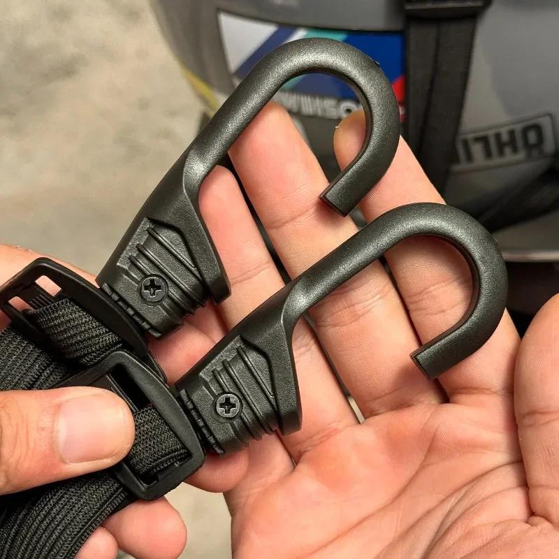 Motorcycle Back Seat Helmet Strips Motorcycle Helmet Fixed Elastic Rope Strap Adjustment Fix Rope Goods Strap 60cm/90cm 1-4pcs