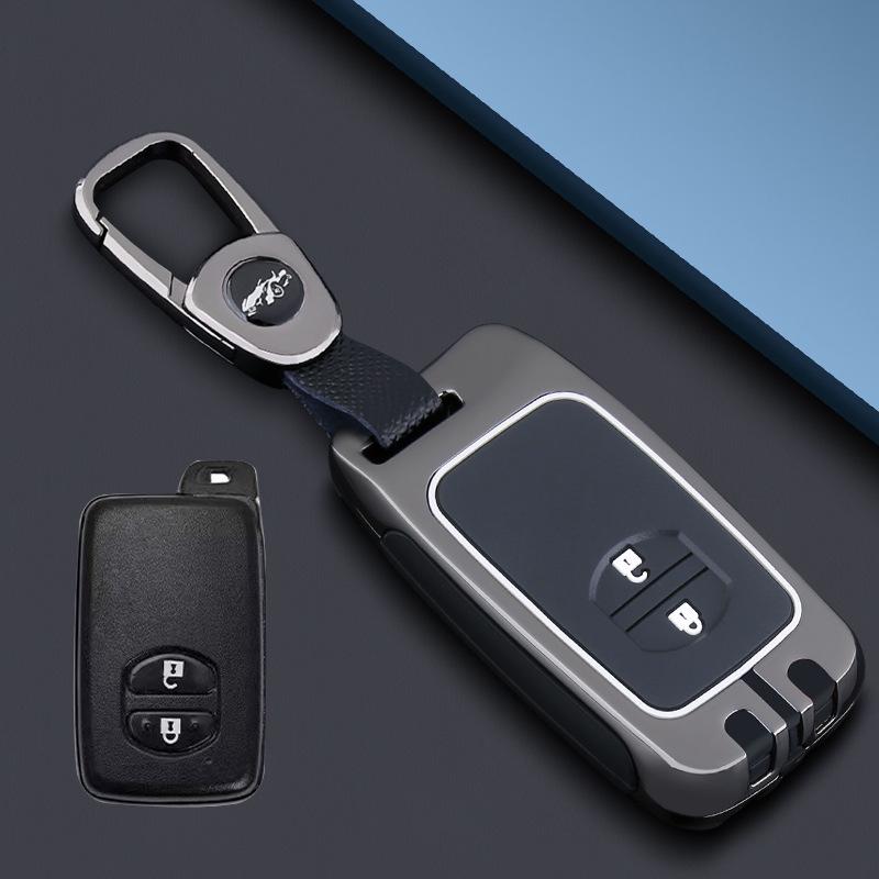 Metal Snap Button Key Case for Toyota: Camry, Crown, Reiz, Prado, Land Cruiser.