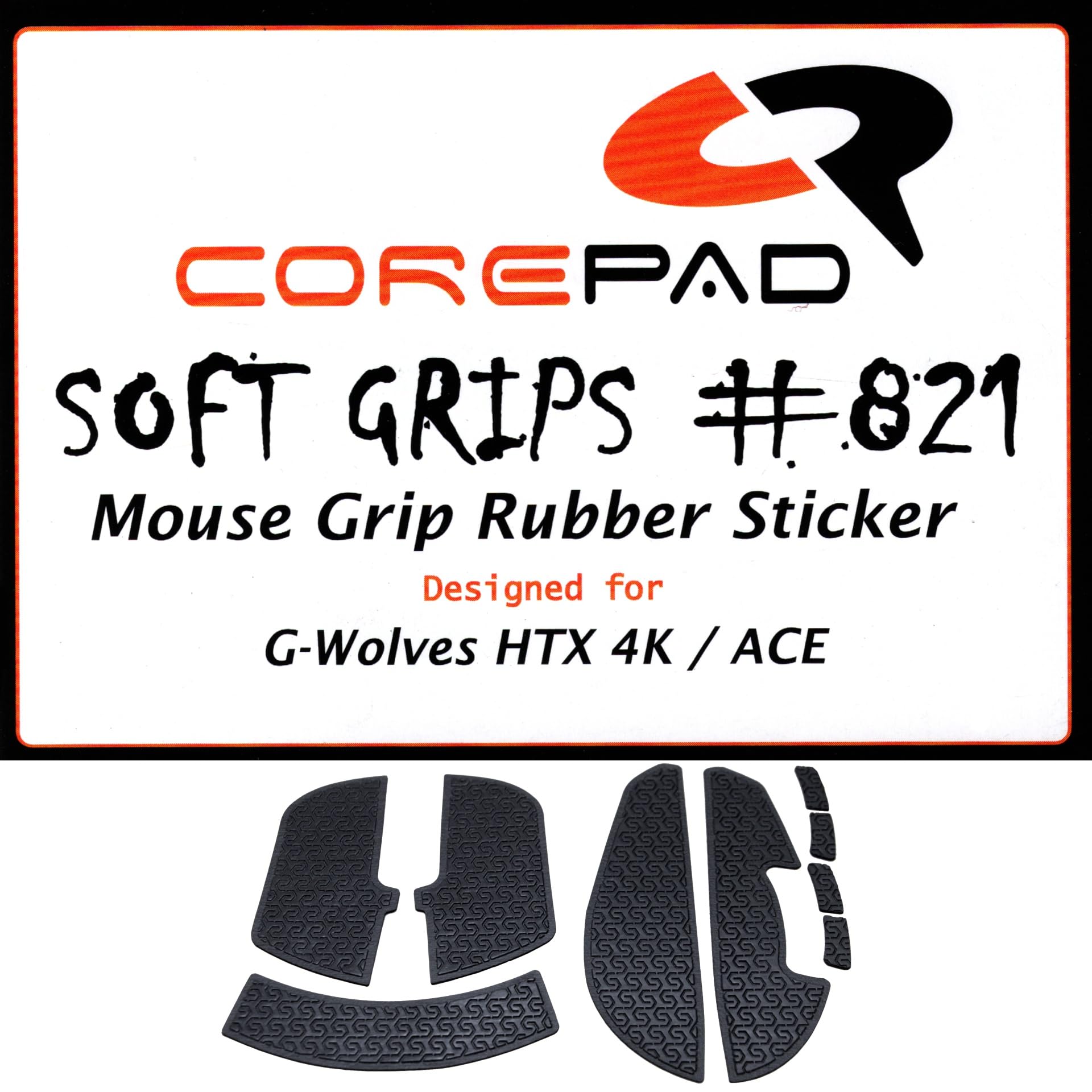 

Corepad Soft Grips for G-Wolves HTX 4KACE (1 set, Black)