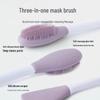Cepillo Facial de Silicona de Doble Cabeza para Limpieza, Masaje y Aplicación de Mascarillas de Barro