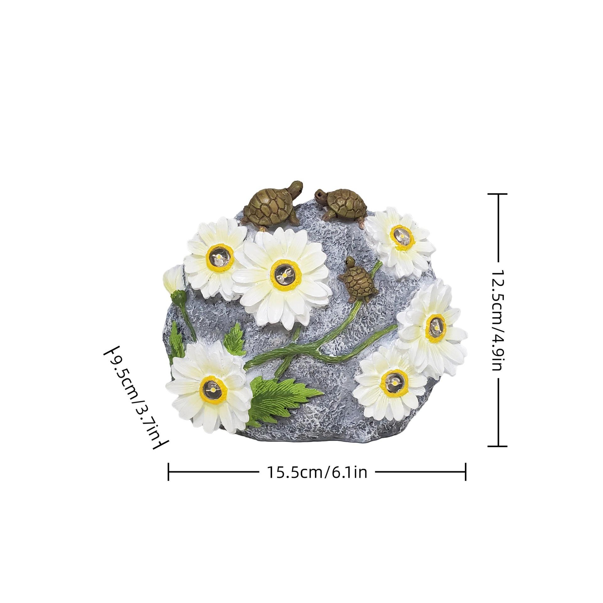 JYL TS/200,Solar Lawn Light Frog Turtle Snail Stone Daisy LED Simulation Outdoor Garden Decor One Size королевские желтого