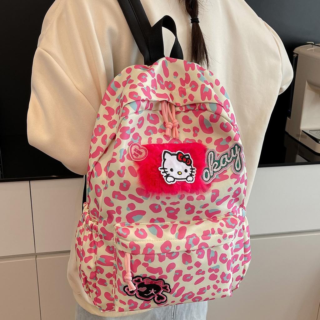 Schoolbag cartoon cute casual backpack wholesale Japanese and Korean middle school student schoolbag female large capacity fashionable pink soft girl