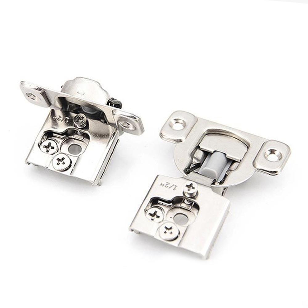 2Pcs Steel Soft Closing Cabinet Hinges Overlay Self Slow Close Door Hinges for Kitchen Cabinets Face Frame Concealed Door Damper