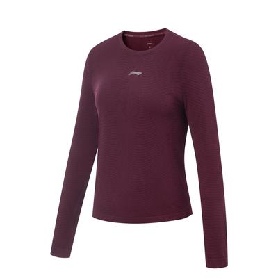 Li Ning Laufserie Rundhals Logo Stickerei T-Shirt Damen Oberteile Lila ATLV286-4